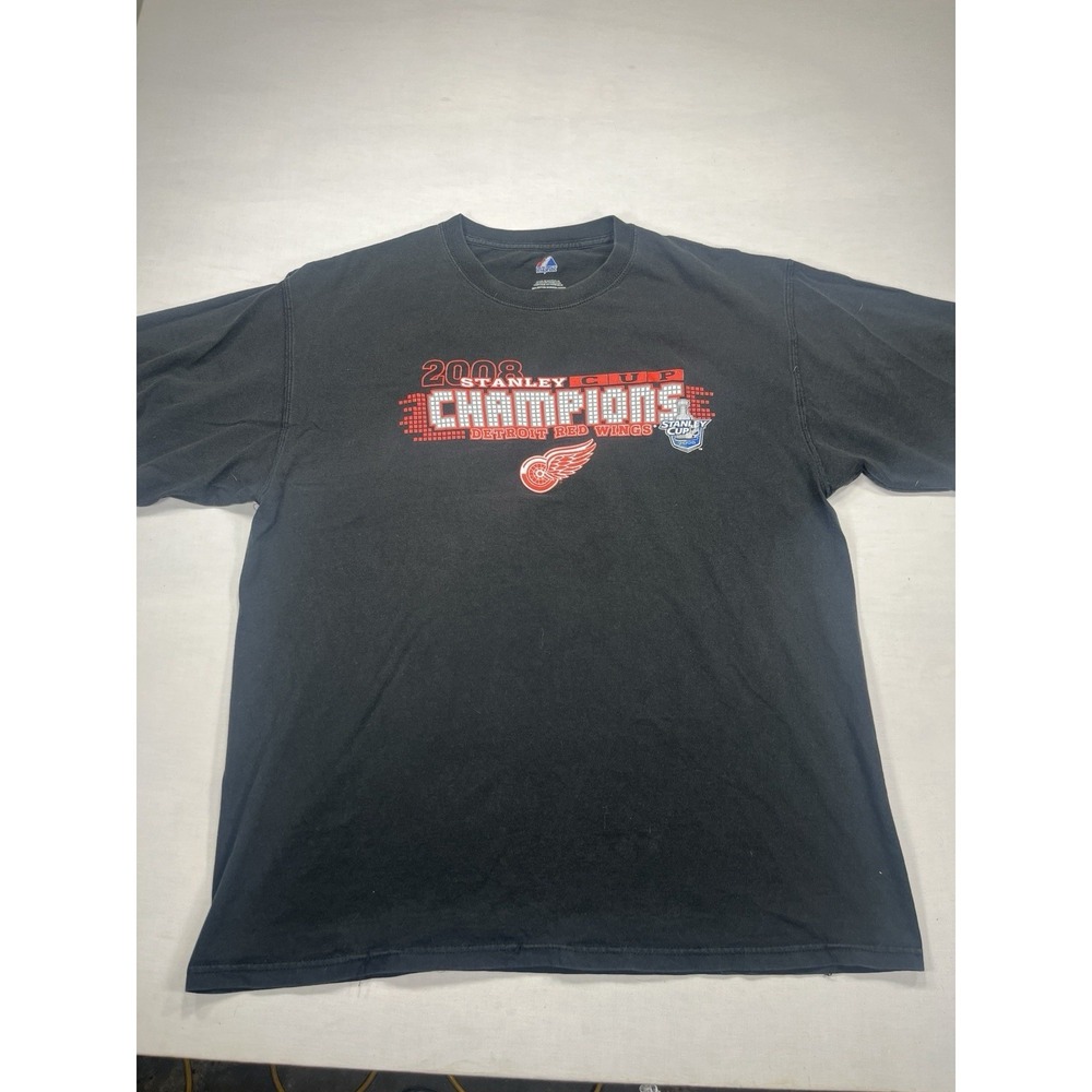 2008 Detroit Red Wings Stanley Cup Champions Majestic‎ T-Shirt XL NHL